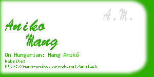 aniko mang business card